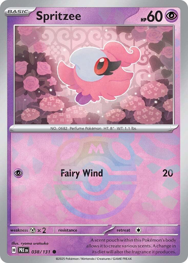 Spritzee (038/131) (Master Ball Pattern) [Scarlet & Violet: Prismatic Evolutions] | Enigma On Main