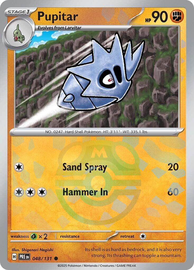 Pupitar (048/131) (Master Ball Pattern) [Scarlet & Violet: Prismatic Evolutions] | Enigma On Main