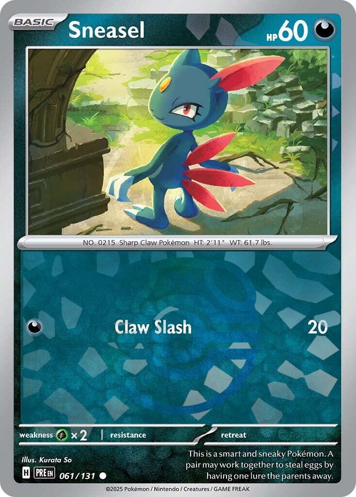 Sneasel (061/131) (Master Ball Pattern) [Scarlet & Violet: Prismatic Evolutions] | Enigma On Main