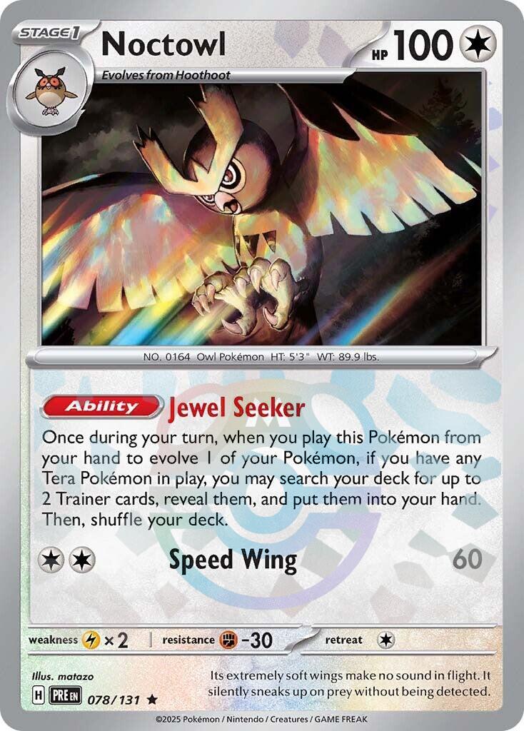 Noctowl (078/131) (Master Ball Pattern) [Scarlet & Violet: Prismatic Evolutions] | Enigma On Main