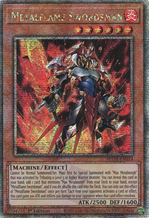 Metalflame Swordsman (Quarter Century Secret Rare) [SUDA-EN014] Quarter Century Secret Rare | Enigma On Main