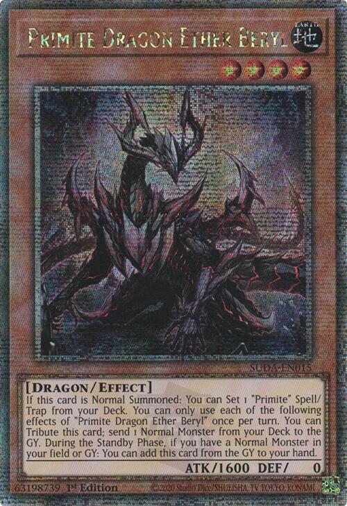 Primite Dragon Ether Beryl (Quarter Century Secret Rare) [SUDA-EN015] Quarter Century Secret Rare | Enigma On Main