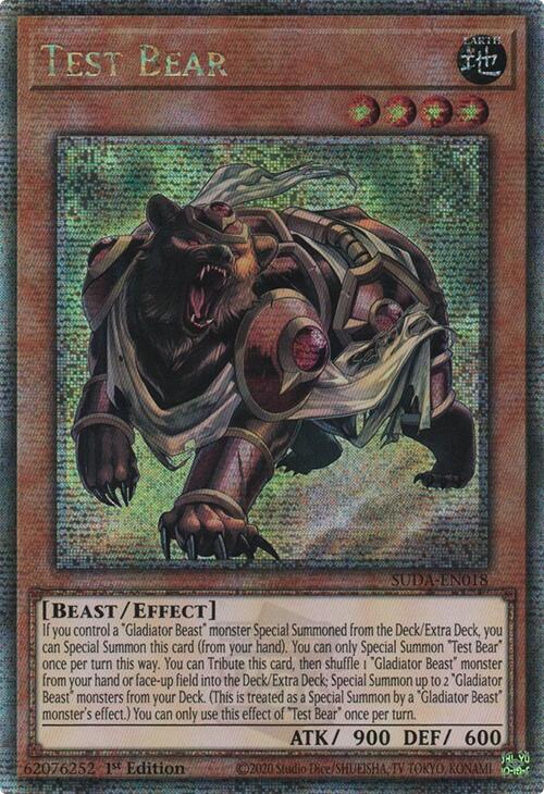 Test Bear (Quarter Century Secret Rare) [SUDA-EN018] Quarter Century Secret Rare | Enigma On Main