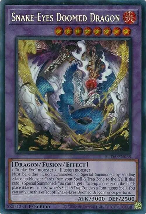 Snake-Eyes Doomed Dragon [SUDA-EN035] Secret Rare | Enigma On Main