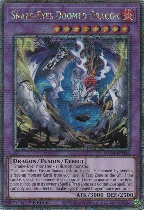 Snake-Eyes Doomed Dragon (Quarter Century Secret Rare) [SUDA-EN035] Quarter Century Secret Rare | Enigma On Main