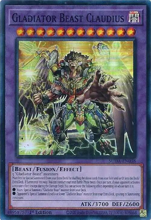 Gladiator Beast Claudius [SUDA-EN038] Super Rare | Enigma On Main