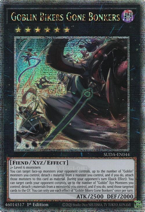 Goblin Bikers Gone Bonkers (Quarter Century Secret Rare) [SUDA-EN044] Quarter Century Secret Rare | Enigma On Main