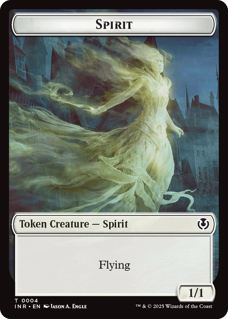 Spirit // Human (0002) Double-Sided Token [Innistrad Remastered Tokens] | Enigma On Main