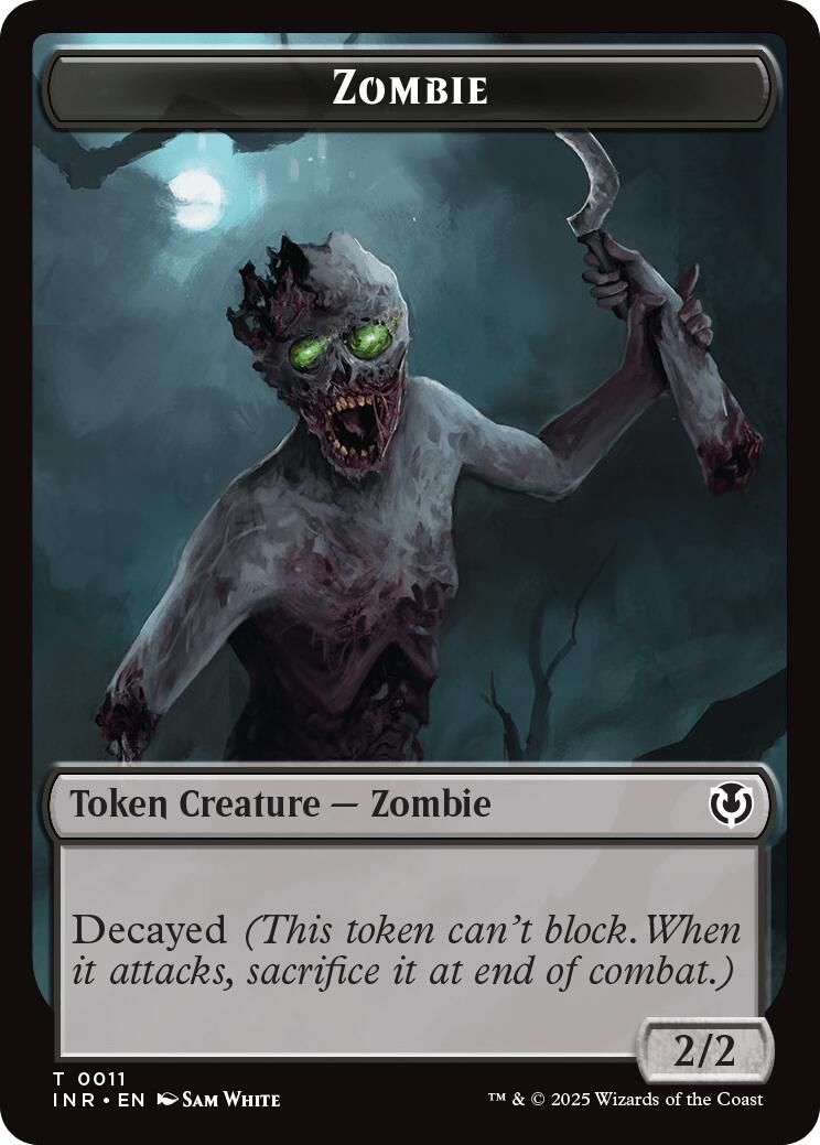 Zombie (0011) // Zombie (0012) Double-Sided Token [Innistrad Remastered Tokens] | Enigma On Main