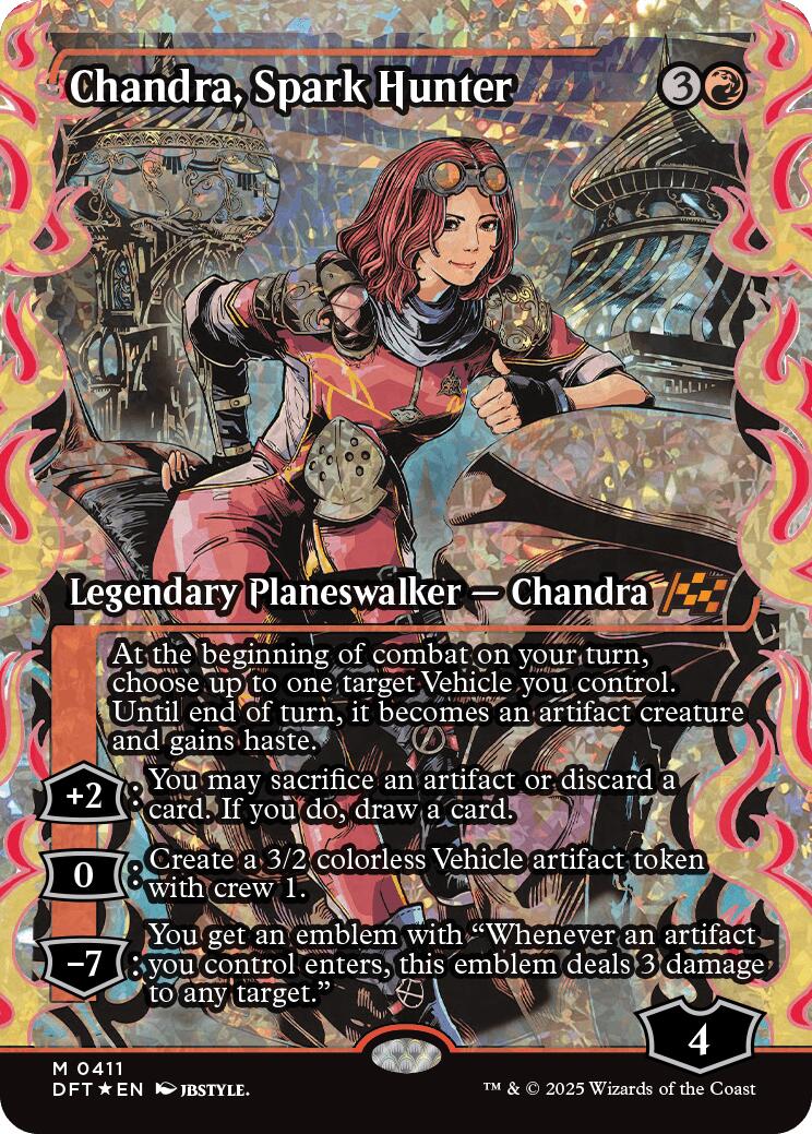 Chandra, Spark Hunter (Showcase Fracture Foil) (Japanese) [Aetherdrift] | Enigma On Main