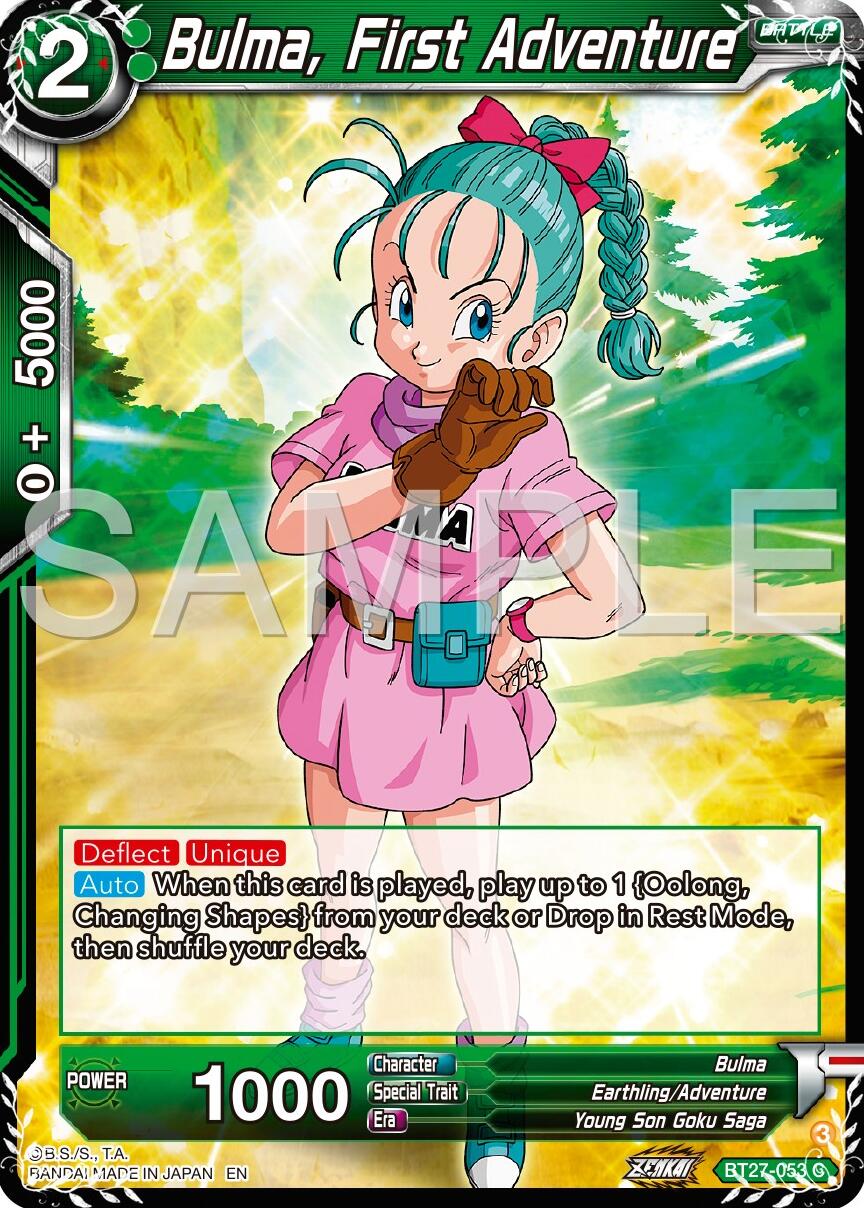 Bulma, First Adventure (BT27-053) [History of Z] | Enigma On Main