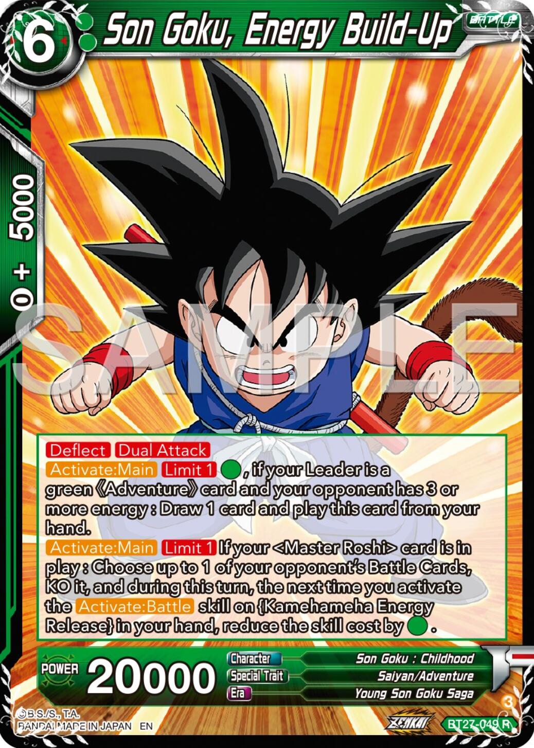 Son goku, Enegry Build-Up (BT27-049) [History of Z] | Enigma On Main