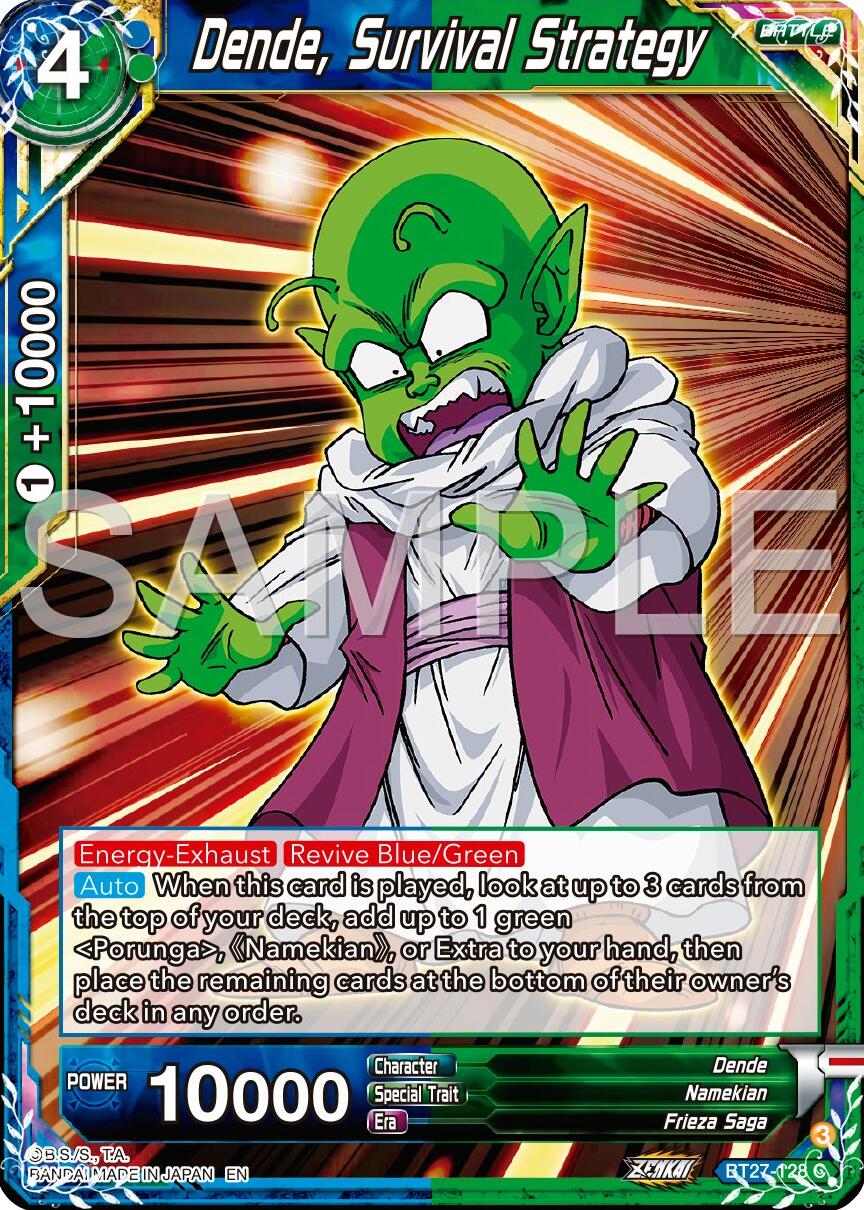 Dende, Survival Strategy (BT27-128) [History of Z] | Enigma On Main