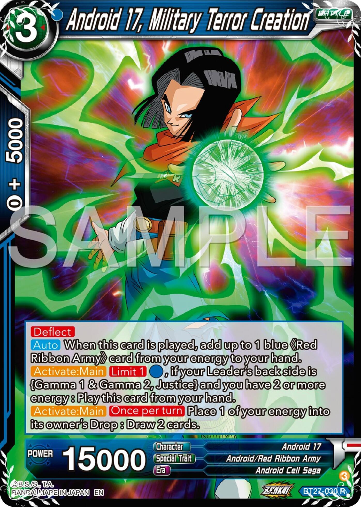 Android 17, Military Terror Creation (BT27-030) [History of Z] | Enigma On Main