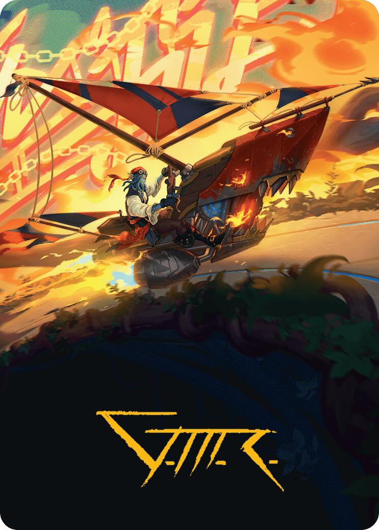 Boosted Sloop Art Card (Gold-Stamped Signature) [Aetherdrift Art Series] | Enigma On Main