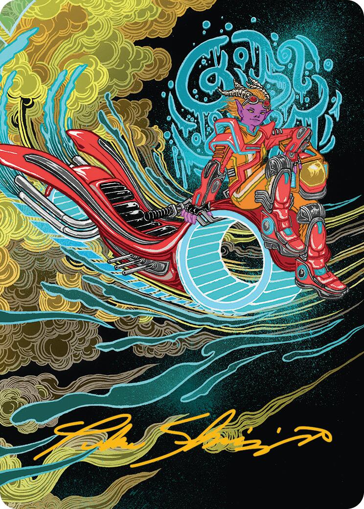 Cloudspire Skycycle Art Card (Gold-Stamped Signature) [Aetherdrift Art Series] | Enigma On Main