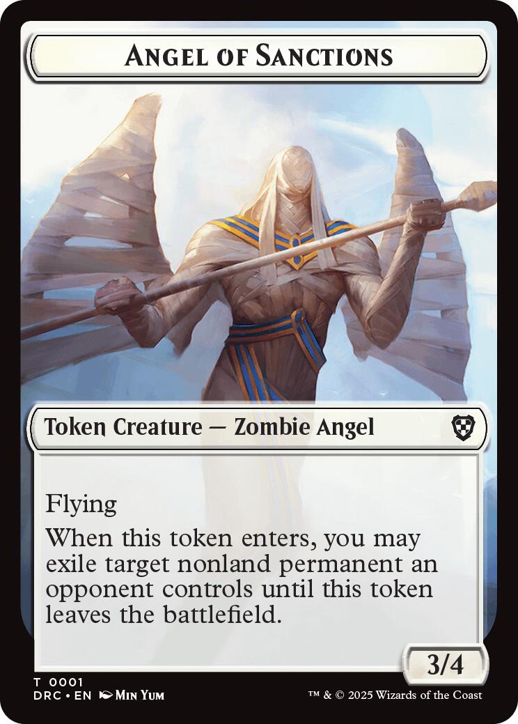 Angel of Sanctions // Vizier of Many Faces Double-Sided Token [Aetherdrift Commander] | Enigma On Main