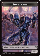 Zombie Army // Zombie Warrior Double-Sided Token [Aetherdrift Tokens] | Enigma On Main