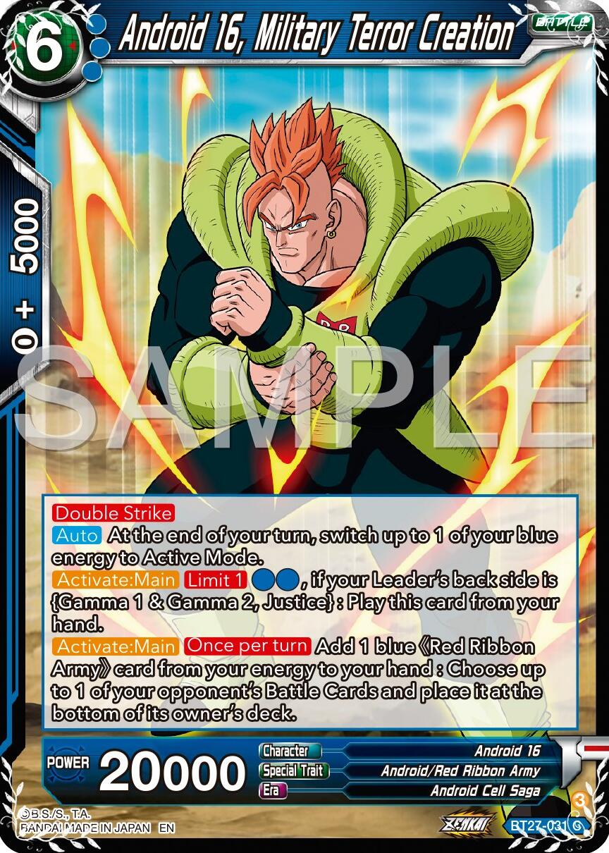 Android 16, Military Terror Creation (BT27-031) [History of Z] | Enigma On Main