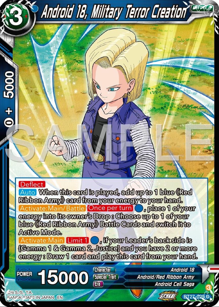 Android 18, Military Terror Creation (BT27-029) [History of Z] | Enigma On Main