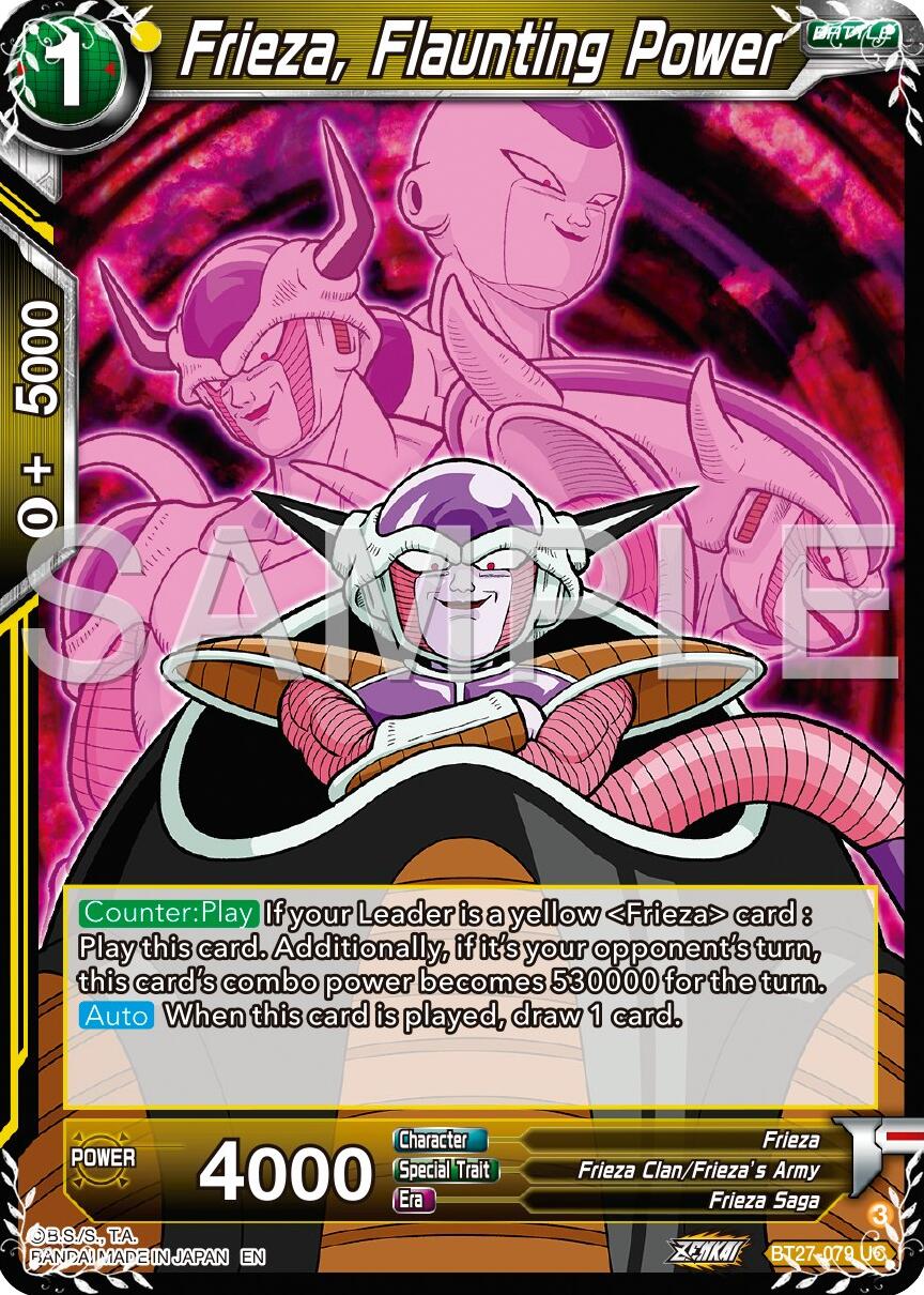 Frieza, Flaunting Power (BT27-079) [History of Z] | Enigma On Main