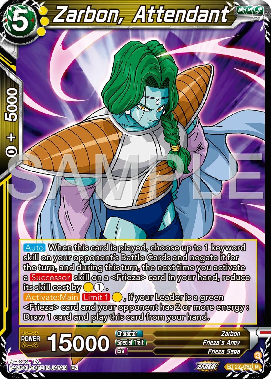 Zarbon, Attendant (BT27-080) [History of Z] | Enigma On Main