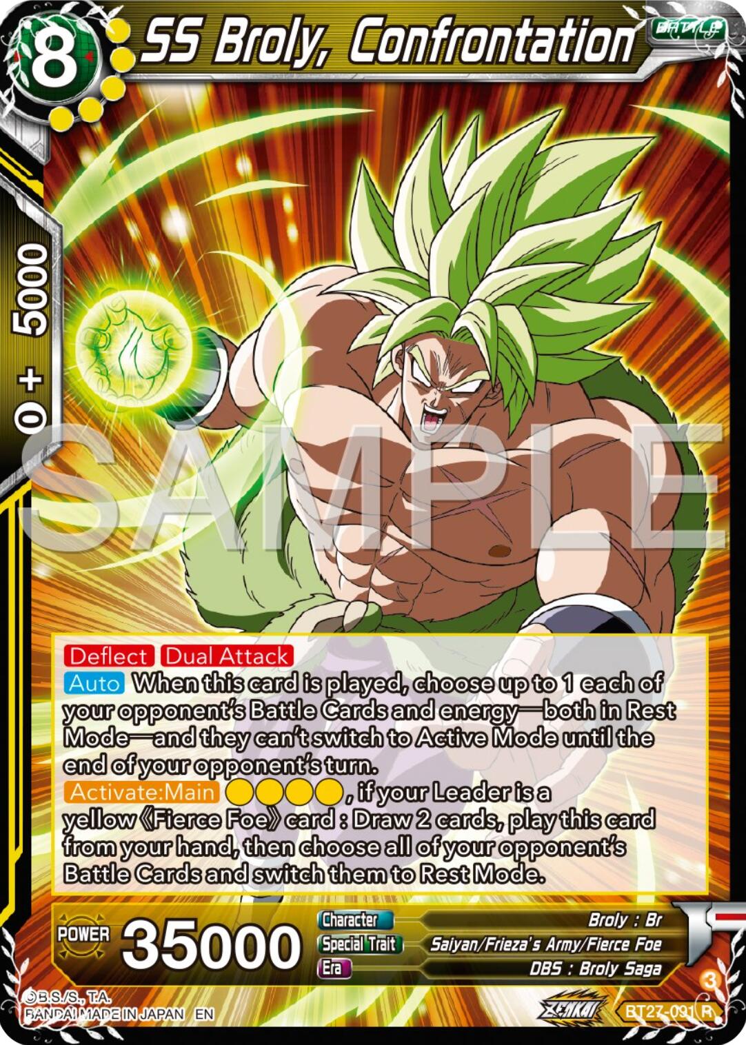 SS Broly, Confrontation (BT27-091) [History of Z] | Enigma On Main