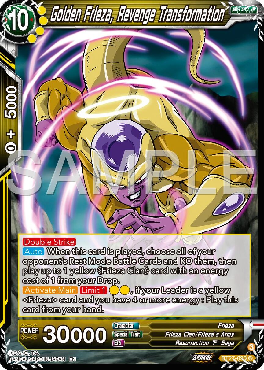 Golden Frieza, Revenge Transtormation (BT27-090) [History of Z] | Enigma On Main