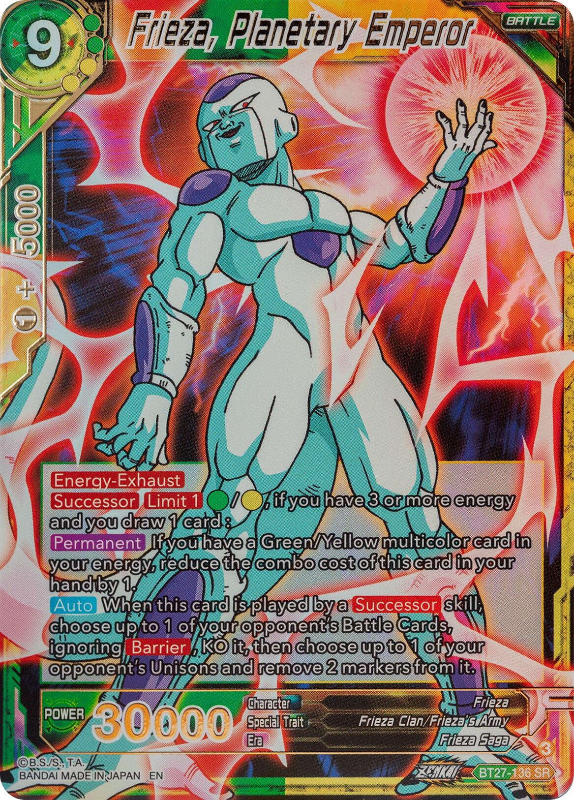 Frieza, Planetary Emperor (BT27-136) [History of Z] | Enigma On Main