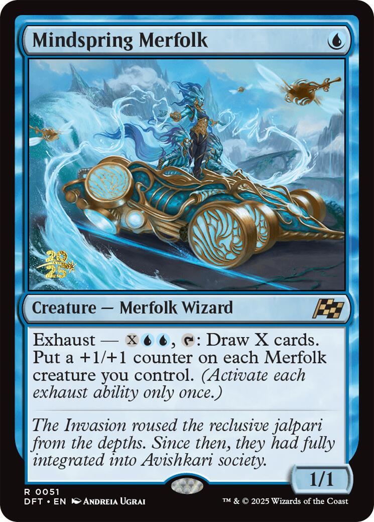 Mindspring Merfolk [Aetherdrift Prerelease Promos] | Enigma On Main