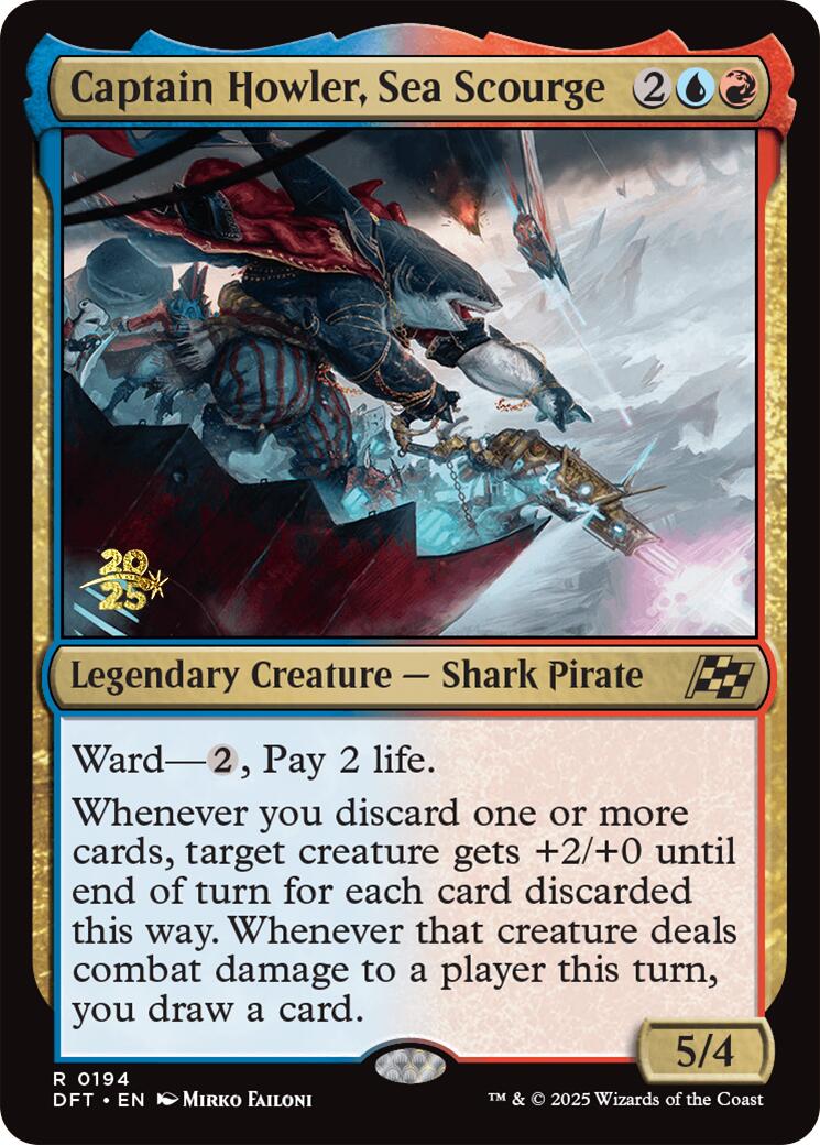 Captain Howler, Sea Scourge [Aetherdrift Prerelease Promos] | Enigma On Main