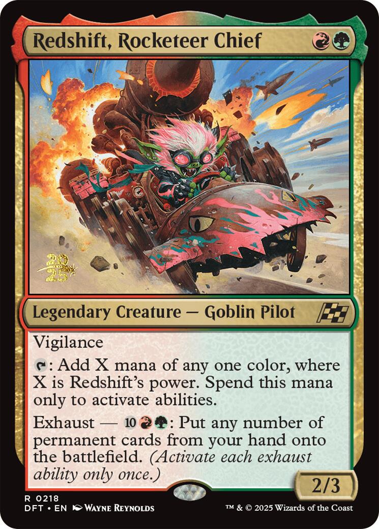 Redshift, Rocketeer Chief [Aetherdrift Prerelease Promos] | Enigma On Main