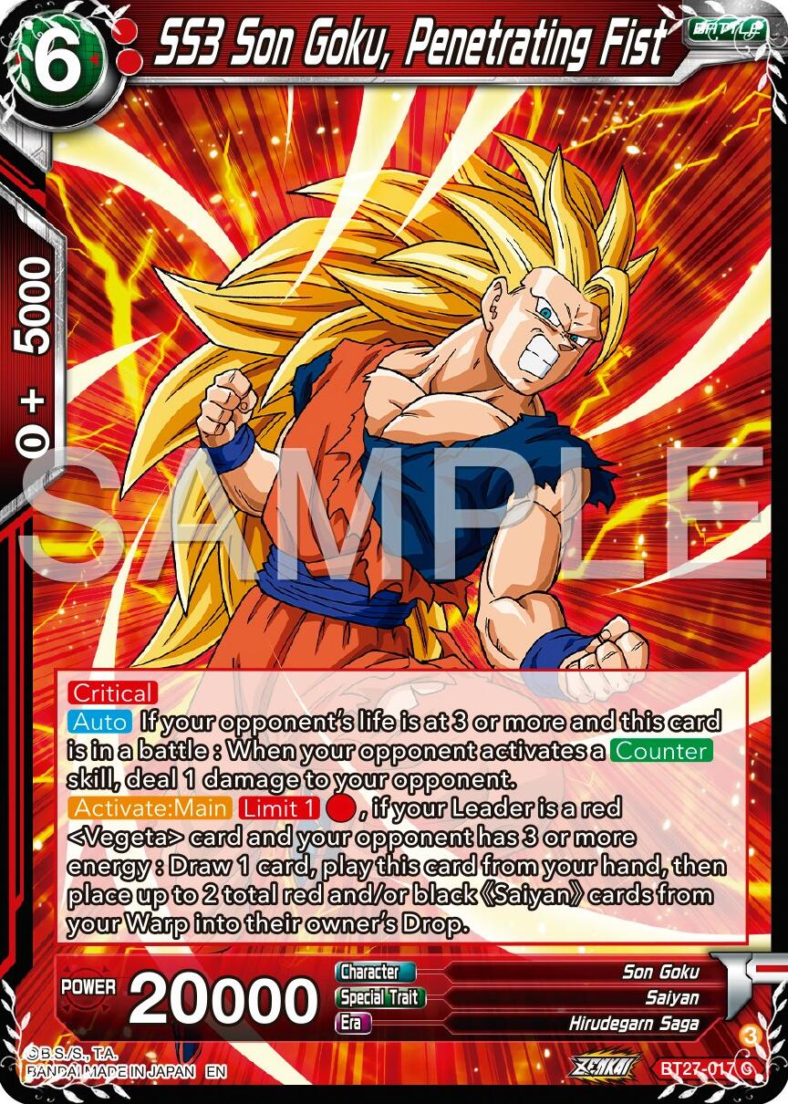 SS3 Son Goku, Penetrating Fist (BT27-017) [History of Z] | Enigma On Main