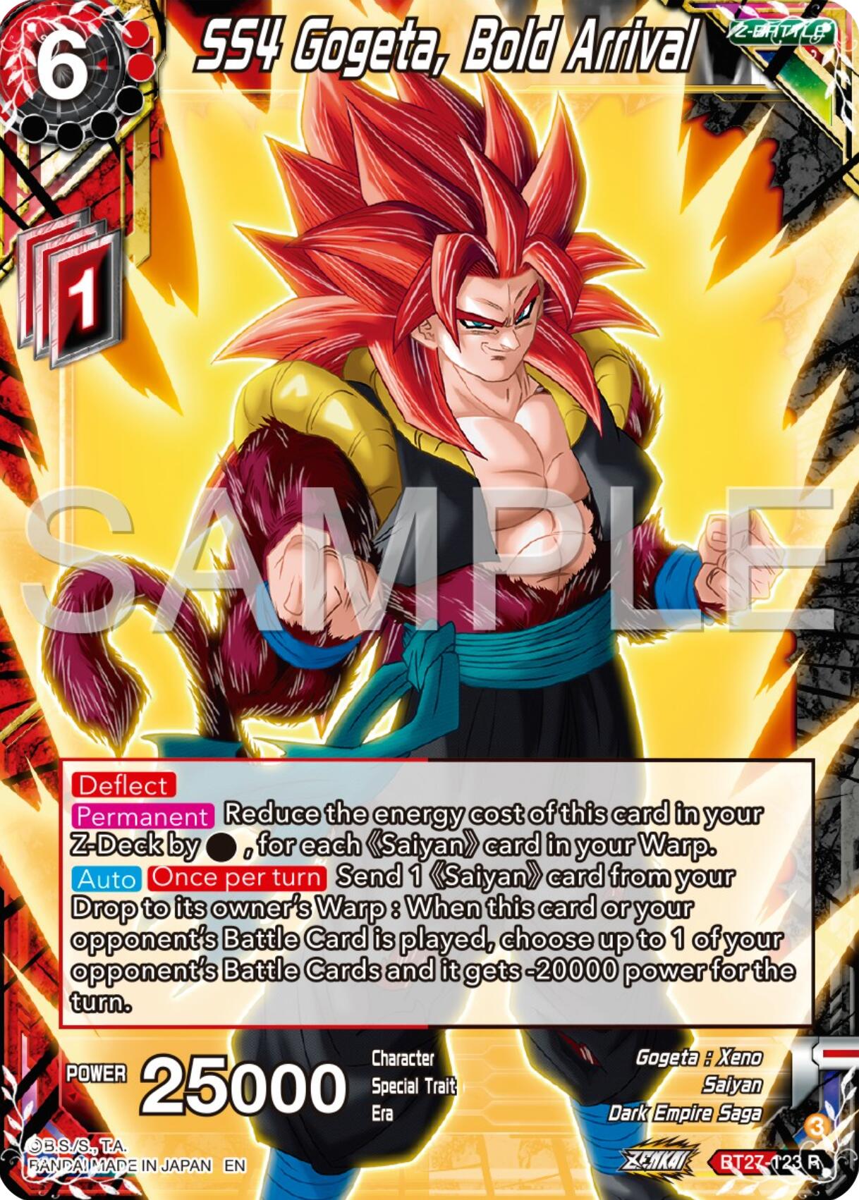 SS4 Gogeta, Bold Arrival (BT27-123) [History of Z] | Enigma On Main