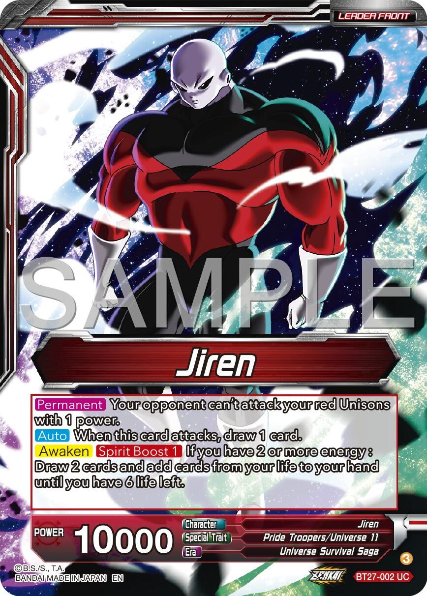 Jiren // Jiren, Warrior Standing Up for Justice (BT27-002) [History of Z] | Enigma On Main