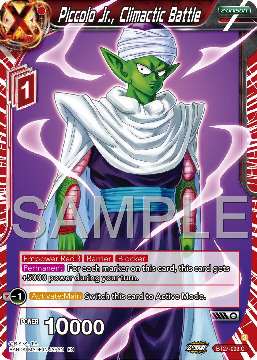 Piccolo Jr., Climactic Battle (BT27-003) [History of Z] | Enigma On Main