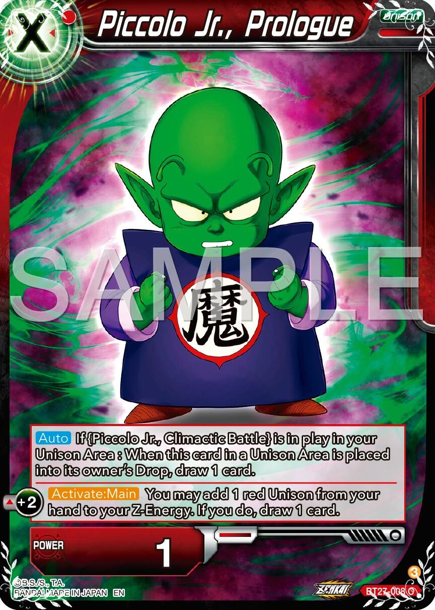 Piccolo Jr., Prologue (BT27-008) [History of Z] | Enigma On Main