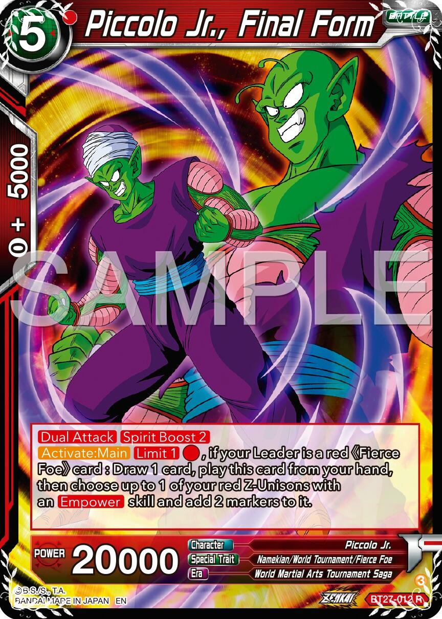 Piccolo Jr., Final Form (BT27-012) [History of Z] | Enigma On Main