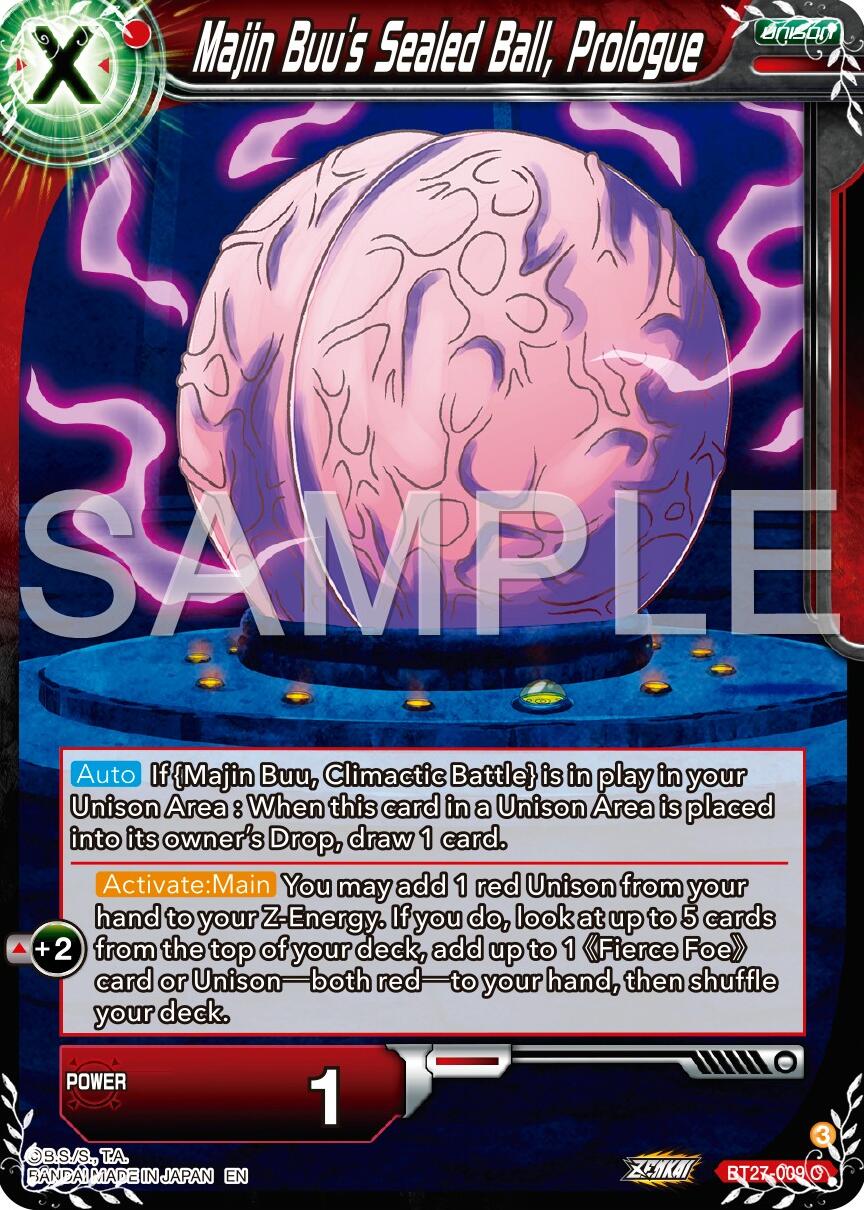 Majin Buu's Sealed Ball, Prologue (BT27-009) [History of Z] | Enigma On Main