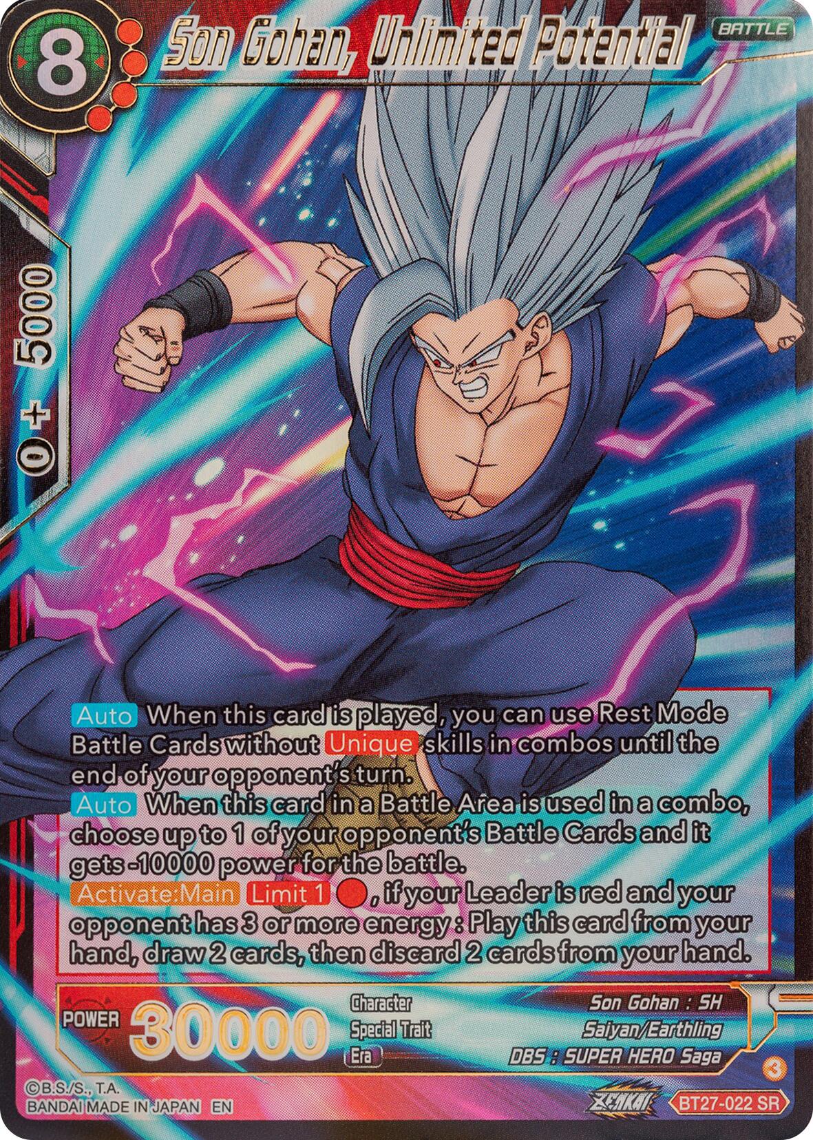 Son Gohan, Unlimited Potential (BT27-022) [History of Z] | Enigma On Main