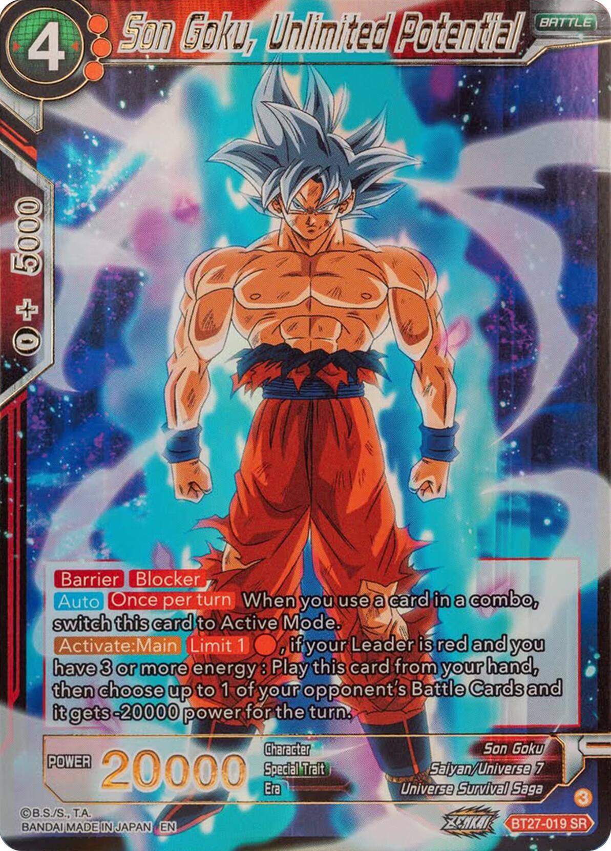 Son Goku, Unlimited Potential (BT27-019) [History of Z] | Enigma On Main