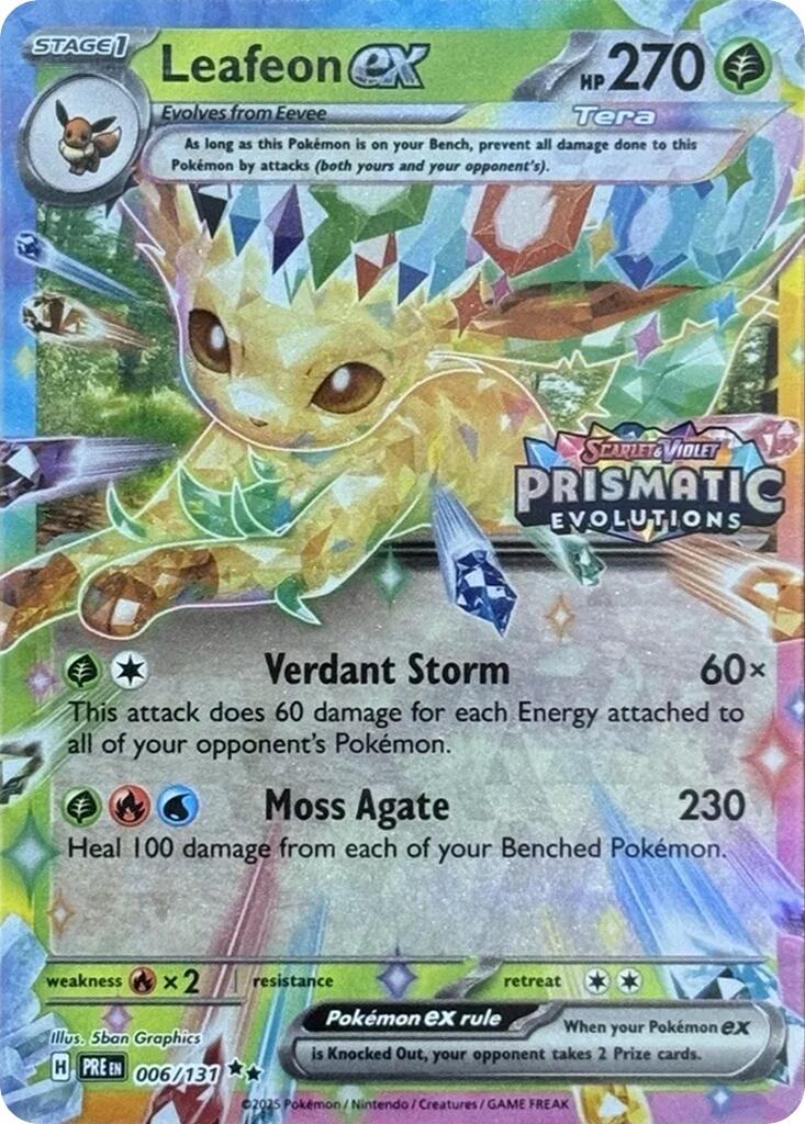 Leafeon ex (006/131) (Prismatic Evolutions Stamp) [Scarlet & Violet: Prismatic Evolutions] | Enigma On Main