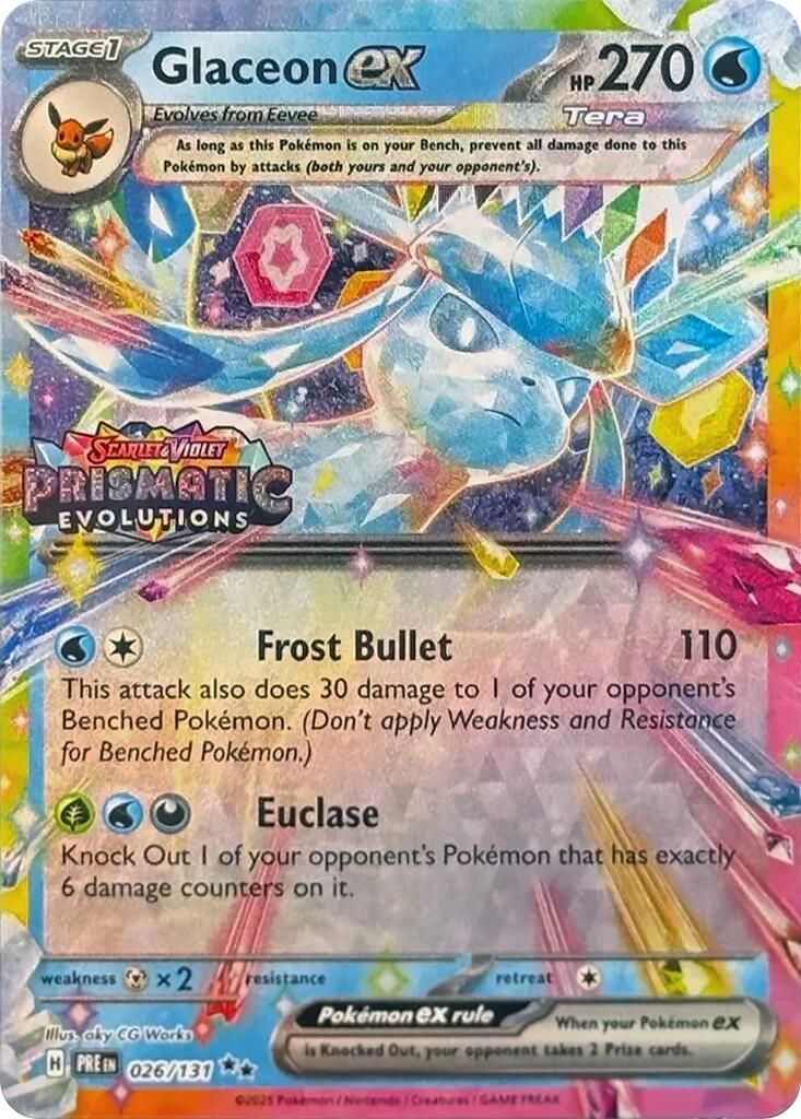 Glaceon ex (026/131) (Prismatic Evolutions Stamp) [Scarlet & Violet: Prismatic Evolutions] | Enigma On Main