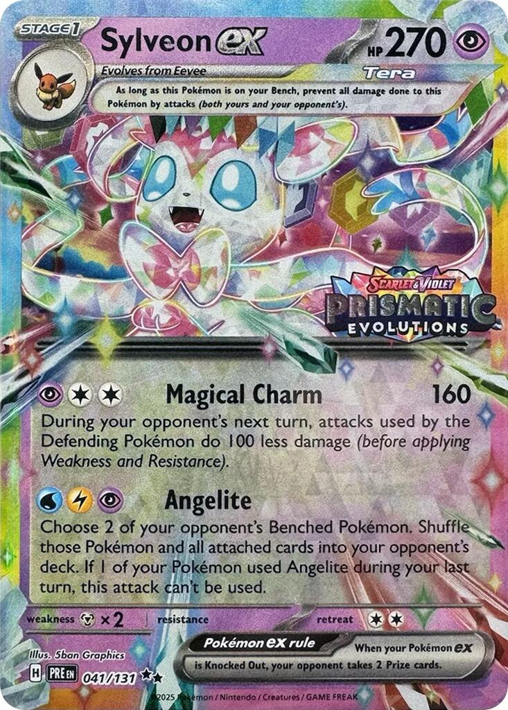 Sylveon ex (041/131) (Prismatic Evolutions Stamp) [Scarlet & Violet: Prismatic Evolutions] | Enigma On Main
