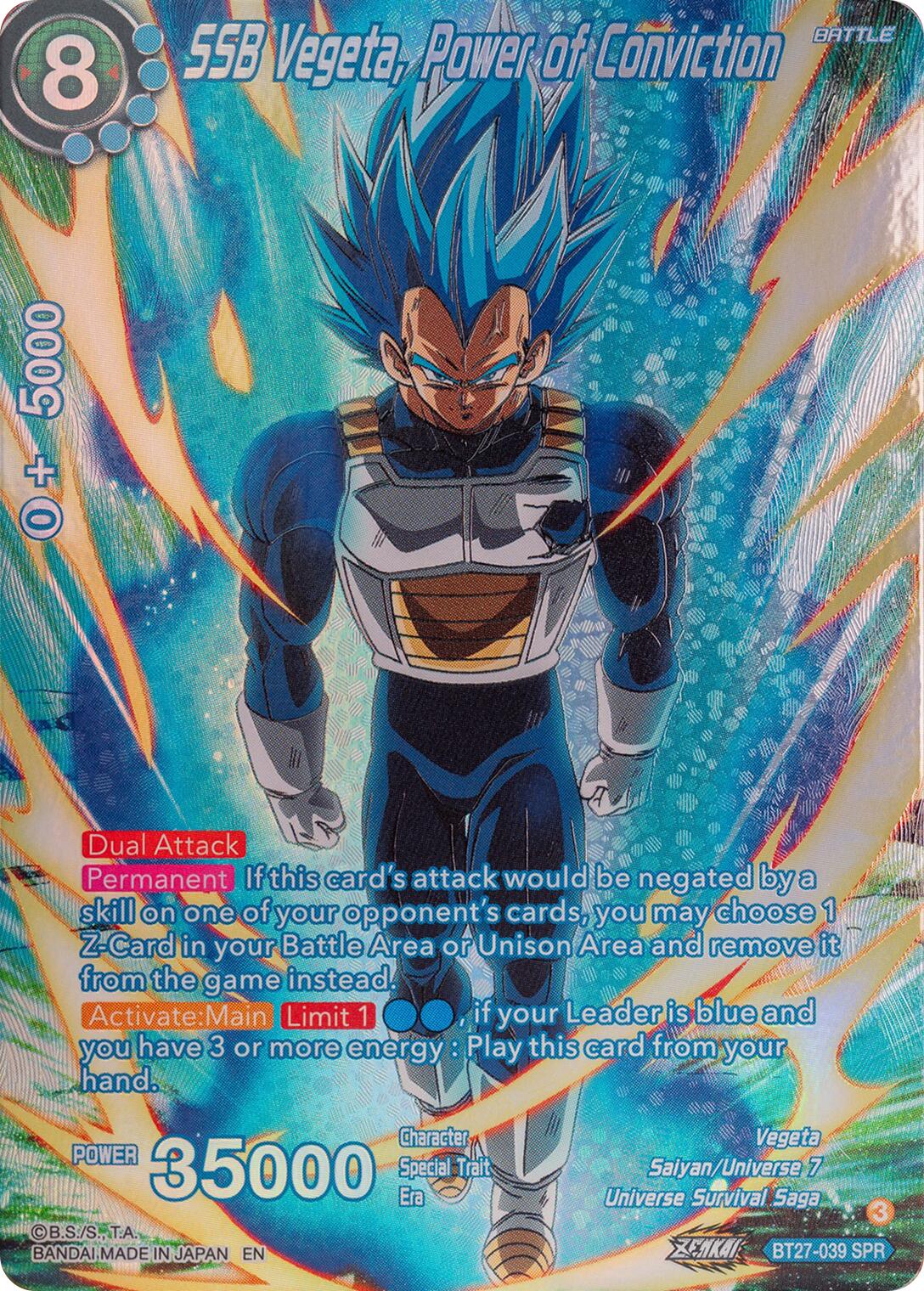 SSB Vegeta, Power of Conviction (SPR) (BT27-039) [History of Z] | Enigma On Main