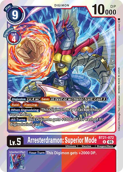 Arresterdramon: Superior Mode [BT21-072] [World Convergence] | Enigma On Main