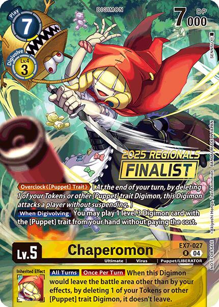 Chaperomon [EX7-027] (2025 Regionals Finalist) [Digimon LIBERATOR Promos] | Enigma On Main