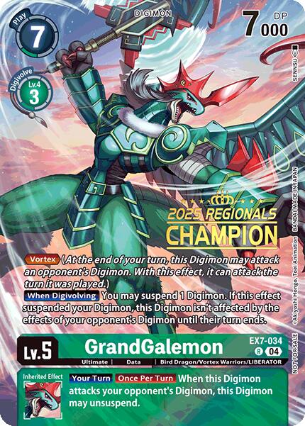GrandGalemon [EX7-034] (2025 Regionals Champion) [Digimon LIBERATOR Promos] | Enigma On Main