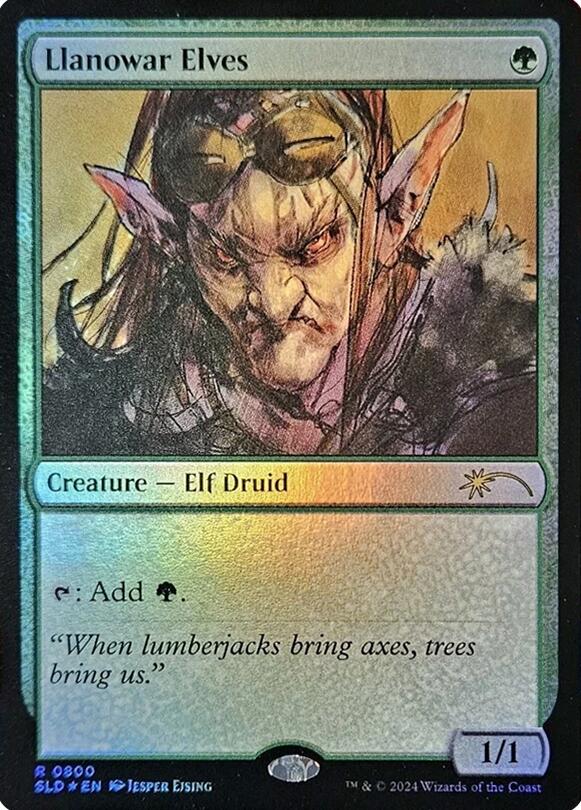 Llanowar Elves (0800) (Rainbow Foil) [Secret Lair Drop Series] | Enigma On Main