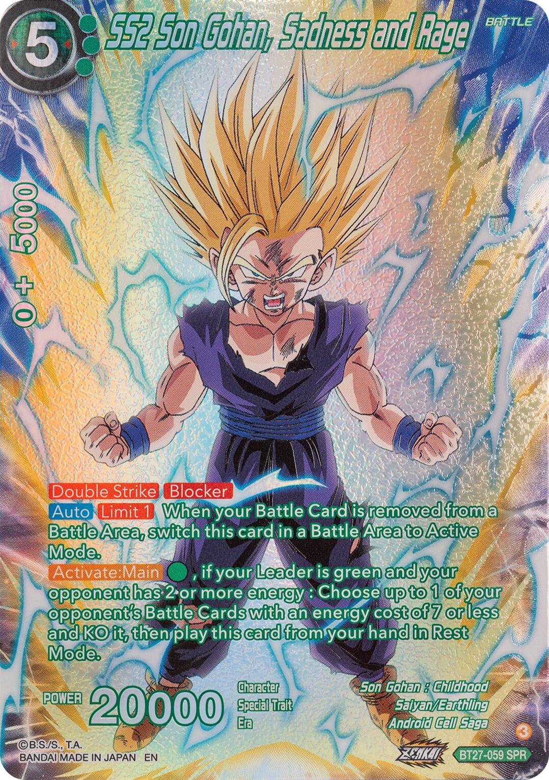 SS2 Son Gohan, Sadness and Rage (SPR) (BT27-059) [History of Z] | Enigma On Main